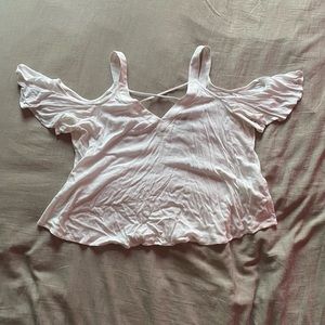 white detailed off the shoulder blouse